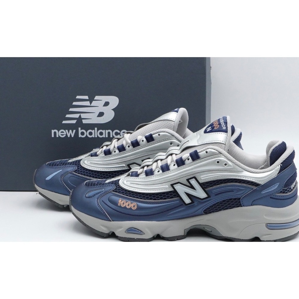 New Balance 1000 Kids Blue Grey GC1000PK Size 4.5Y Retro Sneakers